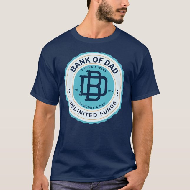 Camiseta Banco de papá Fondos ilimitados Mi papá es un caje (Anverso)