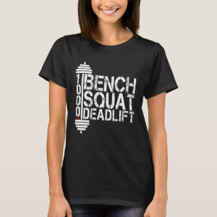 Camiseta Banco de pesas para culturismo Sentadilla Peso mue