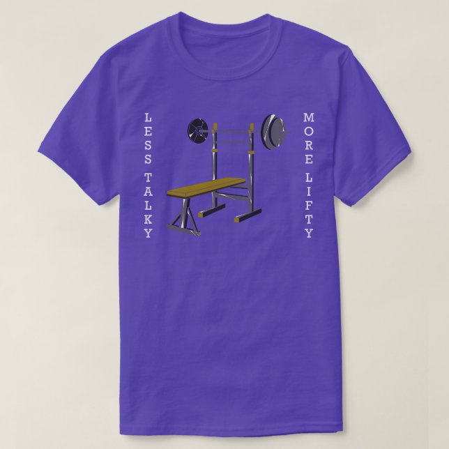 Camiseta Banco de peso con Barbell 1 (Diseño del anverso)
