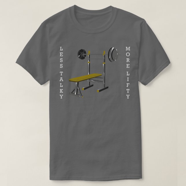 Camiseta Banco de peso con Barbell 1 (Diseño del anverso)
