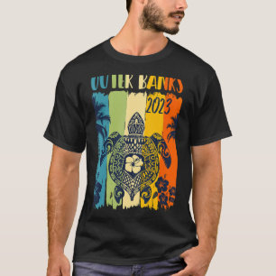 Camiseta Banco exterior retro de tortugas marinas Carolina