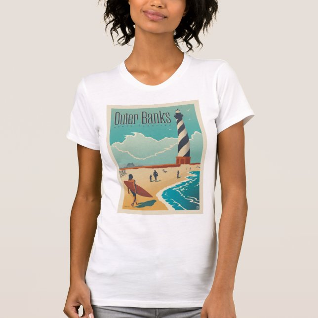 Camiseta Bancos exteriores | Carolina del norte (Anverso)
