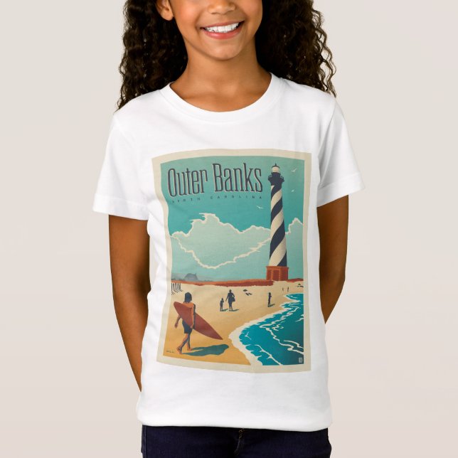 Camiseta Bancos exteriores | Carolina del norte (Anverso)