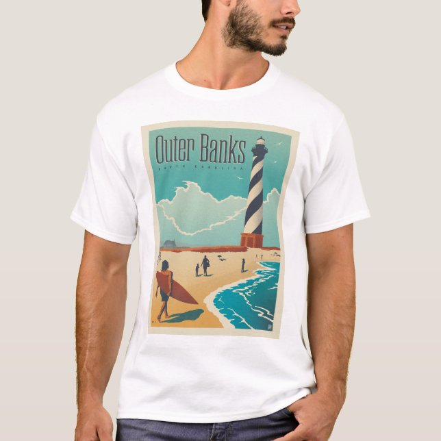Camiseta Bancos exteriores | Carolina del norte (Anverso)