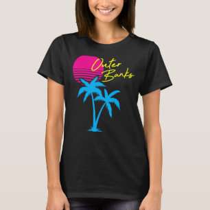 Camiseta Bancos exteriores OBX North Carolina Retro Sunset 