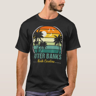 Camiseta Bancos exteriores Palm Treles Retro de Carolina de