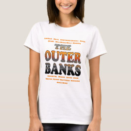 Camiseta Bancos Exteriores Sunrise Textos Y Towns OBX