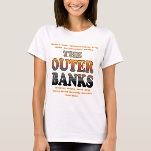 Camiseta Bancos Exteriores Sunrise Textos Y Towns OBX