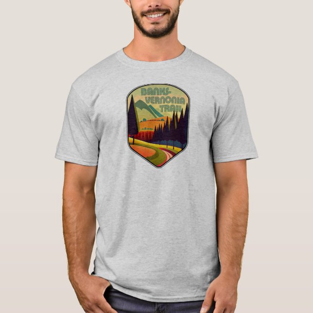 Camiseta Bancos-Vernonia Trail Oregon Colors (Anverso)