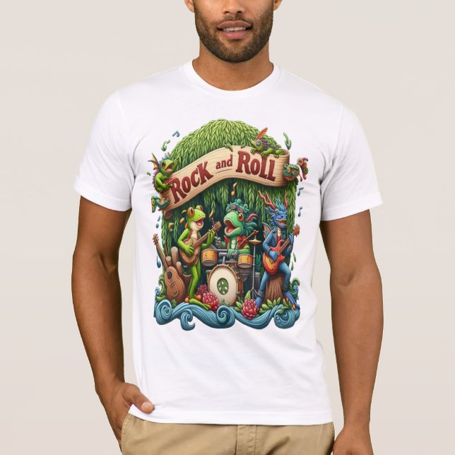 Camiseta Banda anfibia interfiriendo en un pantano con Guit (Anverso)