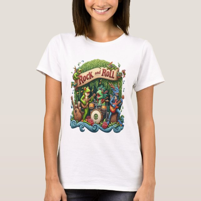 Camiseta Banda anfibia interfiriendo en un pantano con Guit (Anverso)