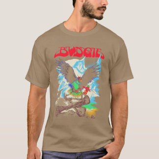 Camiseta Banda Budgie Neverurn vuelve con una amiga