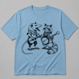 Camiseta Banda de Banjo de Zarigüeya y Mapache