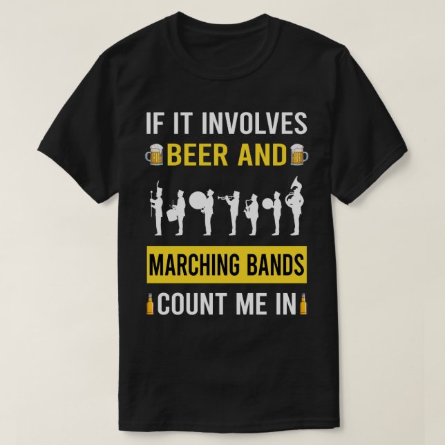 Camiseta Banda De Cerveza Y Marcha (Diseño del anverso)