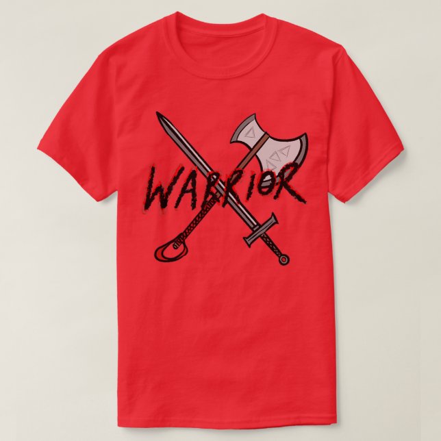 Camiseta Banda de clase Warrior Fantasy RPG (Diseño del anverso)