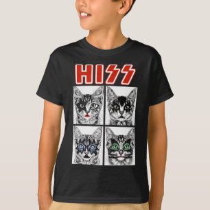 Camiseta Banda de conciertos de rock de gato retro Niños F