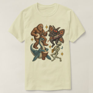 Camiseta Banda de criptozoología Bigfoot Monstruo del lago
