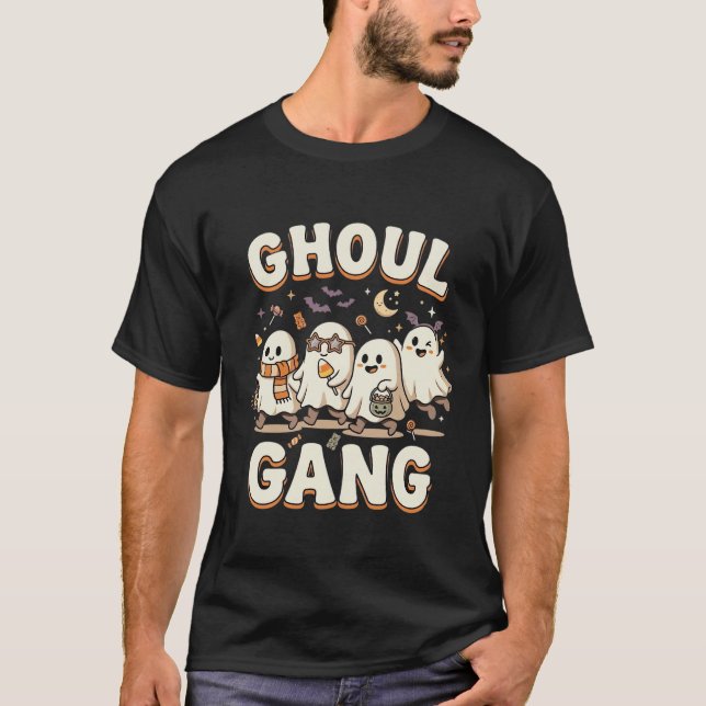 Camiseta Banda de Fantasmas de Halloween (Anverso)