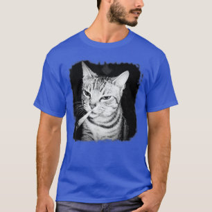 Camiseta Banda de gatitos con cigarrillos Gato fumando ciga