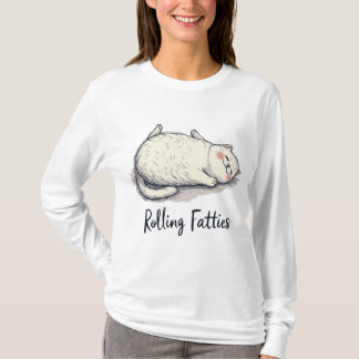 Camiseta Banda de gato para rodar grasas - Gato lindo y hum