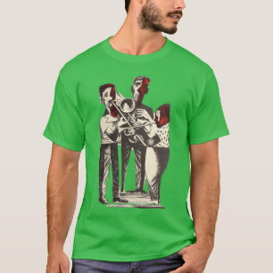 Camiseta Banda de Jazz Abstracta Música Única Amante Gi ret