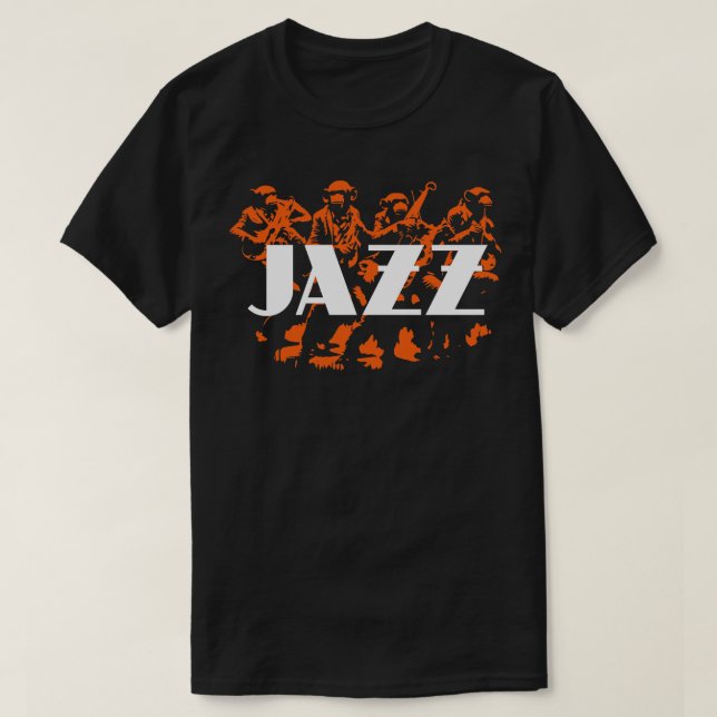 Camiseta banda de jazz monkey (Diseño del anverso)