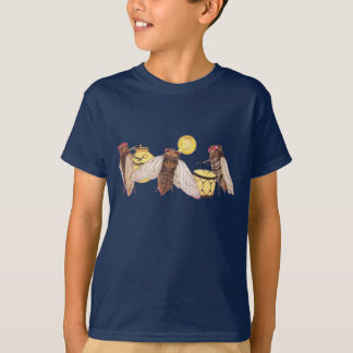 Camiseta Banda de la cigarra con el gongo, la trompeta y el