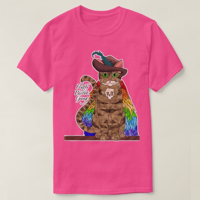 Camiseta Banda de loro fluffy (Diseño del anverso)