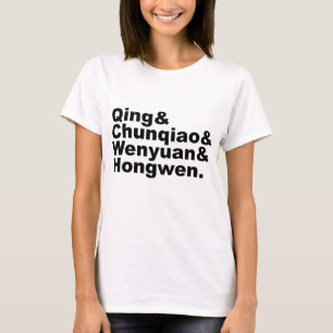 Camiseta Banda de los Cuatro Qing Chunqiao Wenyuan Hongwen 