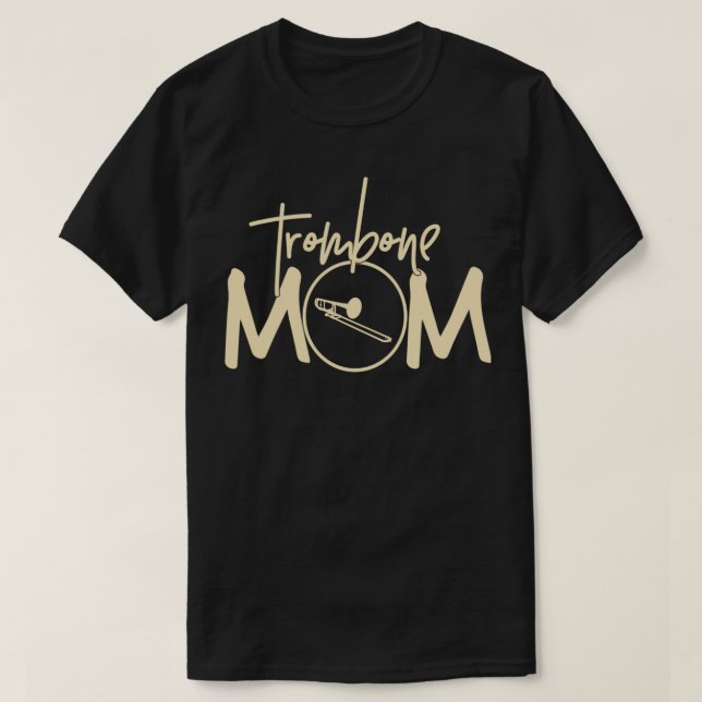 Camiseta Banda de marcha divertida mamá trombona (Diseño del anverso)
