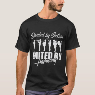 Camiseta Banda De Marcha Dividida Por Sección Unida Por Ar