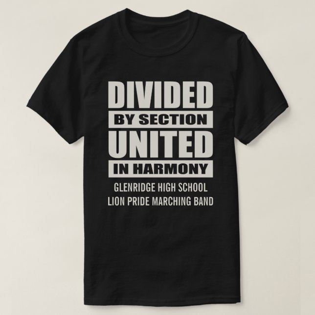 Camiseta Banda de marcha | Divididos y unidos (Diseño del anverso)