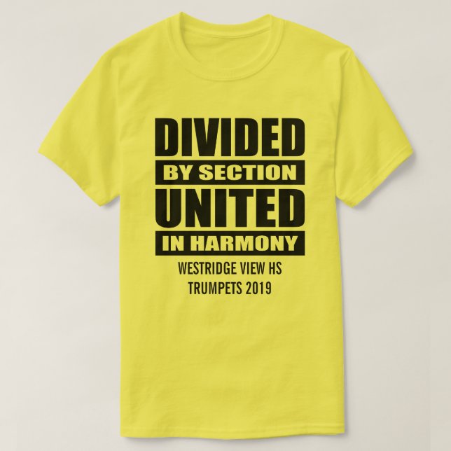 Camiseta Banda de marcha | Divididos y unidos (Diseño del anverso)