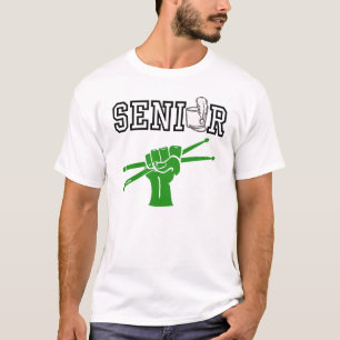 Camiseta Banda de Marcha Sénior con Palillos de Tambor Verd