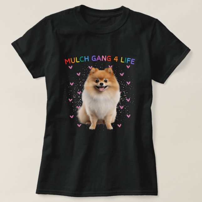 Camiseta Banda de mulch bumerana cuanta vida graciosa perro (Diseño del anverso)