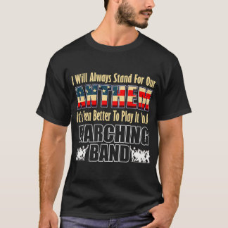 Camiseta Banda de Música Patriótica Bandera Americana Himno