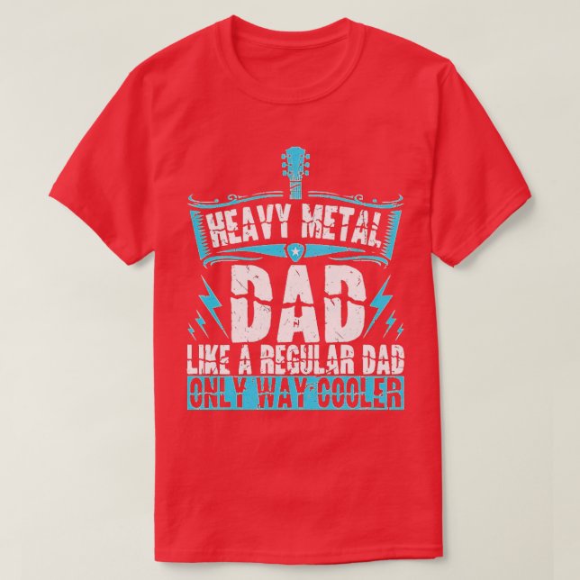 Camiseta Banda de músico de guitarra de papá Metalizado y p (Diseño del anverso)