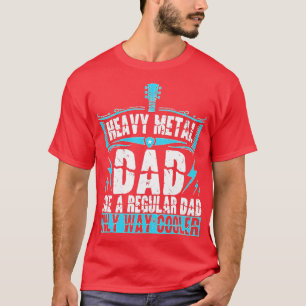 Camiseta Banda de músico de guitarra de papá Metalizado y p