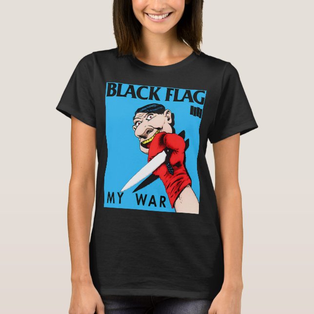 Camiseta banda de rock Black Flag (Anverso)