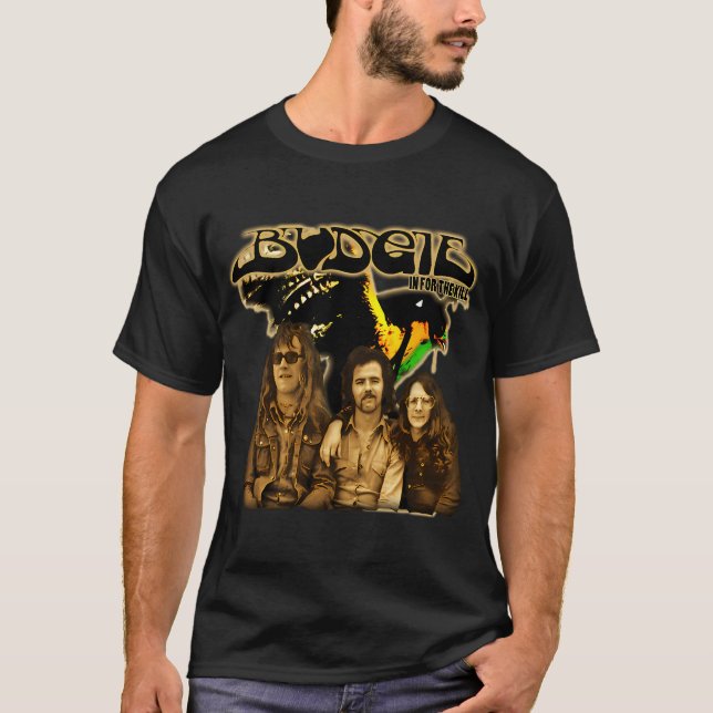 Camiseta Banda de Rock Budgies (Anverso)