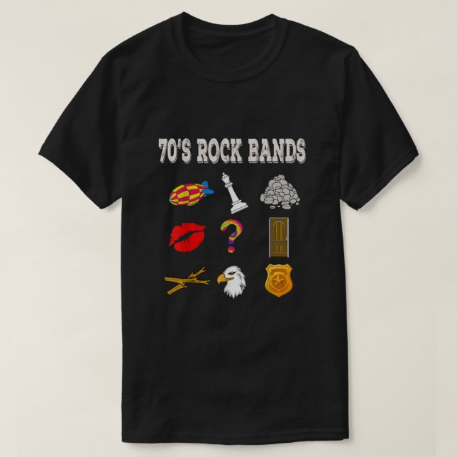 Camiseta Banda de rock de 70 años divertida (Diseño del anverso)