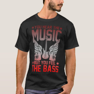 Camiseta Banda de rock de Bass Guitar Wings Musicver