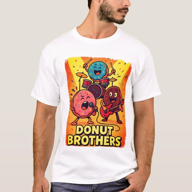 Camiseta Banda de rock de Donut Brothers (Anverso)