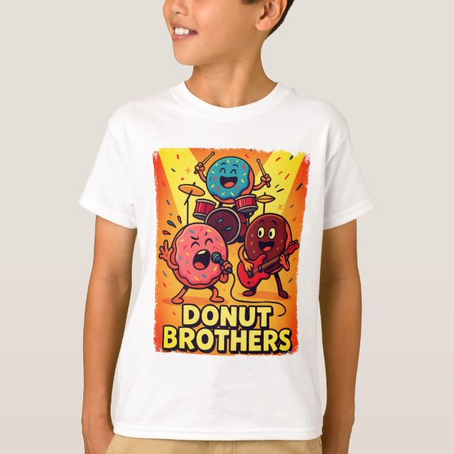 Camiseta Banda de rock de Donut Brothers (Anverso)