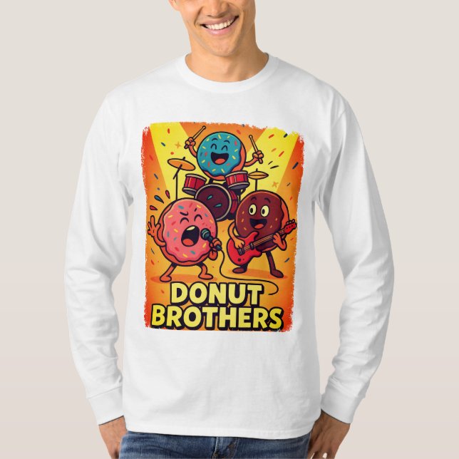 Camiseta Banda de rock de Donut Brothers (Anverso)