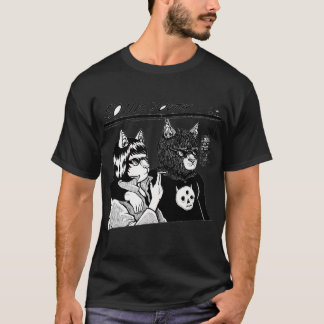 Camiseta Banda de Rock de Estilo de Arte de Línea