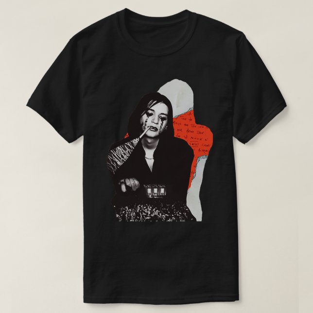 Camiseta Banda de rock de placebo, diseño en blanco y negro (Diseño del anverso)