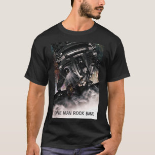 Camiseta Banda de Rock de un Hombre. Astronauta tocando gui
