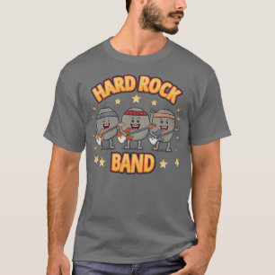 Camiseta Banda de Rock Rocker Divertido Piedras Geología Mú