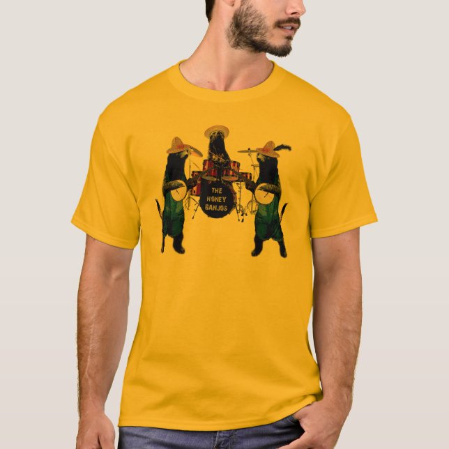 Camiseta Banda divertida del tejón de miel (Anverso)